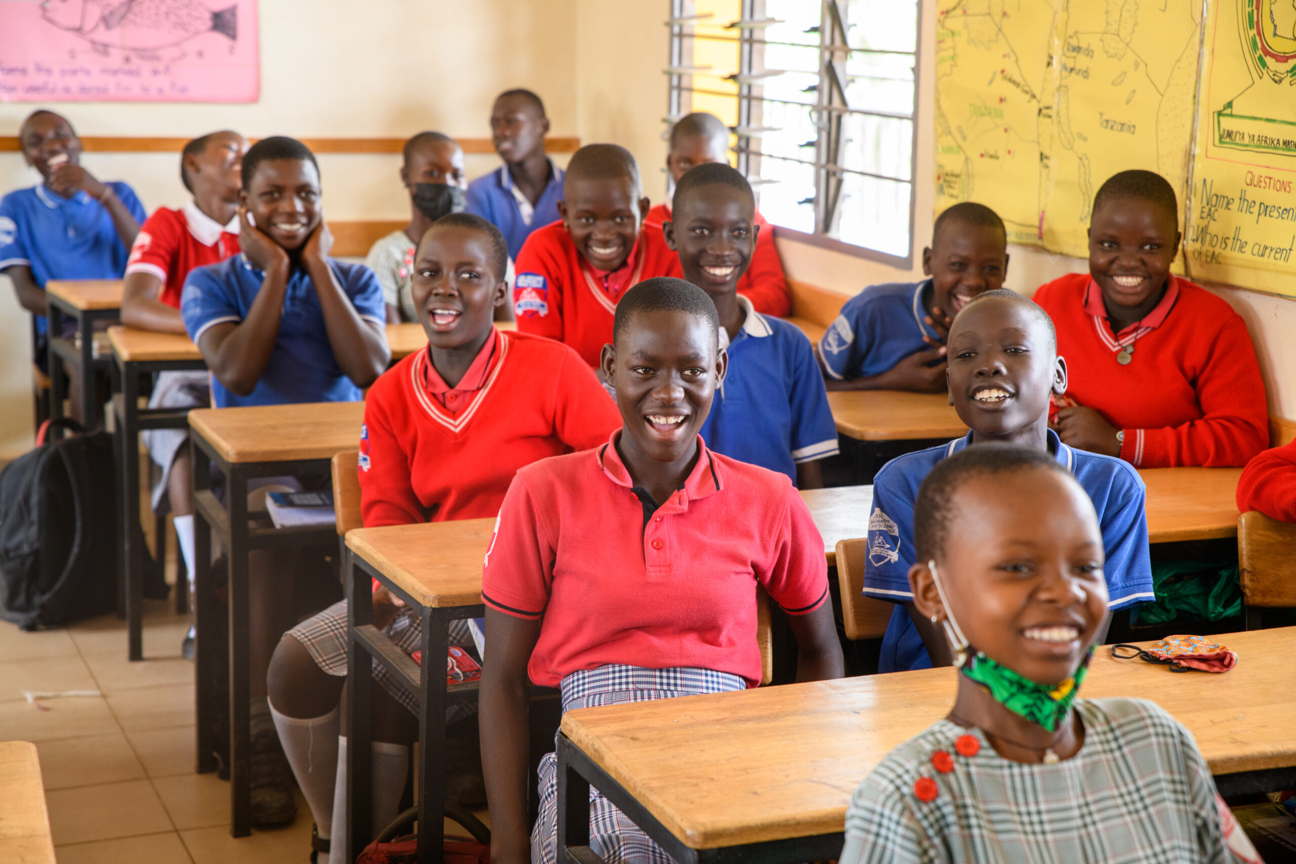 Pupils of Luigi Guiasani School in Kampala, Uganda